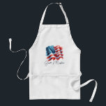 Avental Bandeira Mestre Americana Patriótica<br><div class="desc">Prepare-se para disparar a grelha em estilo com este avental ousado, perfeito para qualquer chefe de CHURRASCO que queira trazer a energia patriótica séria de 4 de julho para o churrasco! Apresentando uma vibrante design de bandeira americana em vermelho, branco e azul clássico, este avental é obrigatório para o orgulhoso...</div>