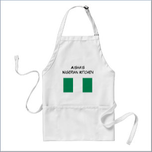 Avental Bandeira personalizada da Nigéria branca e verde