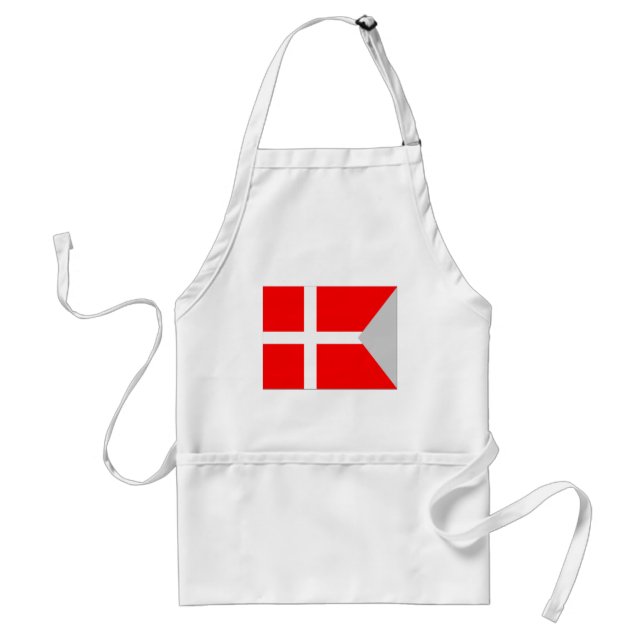 Avental Bandeira rachada de Dinamarca (Frente)