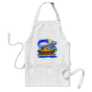 Avental Barco de Pesca Cartoon