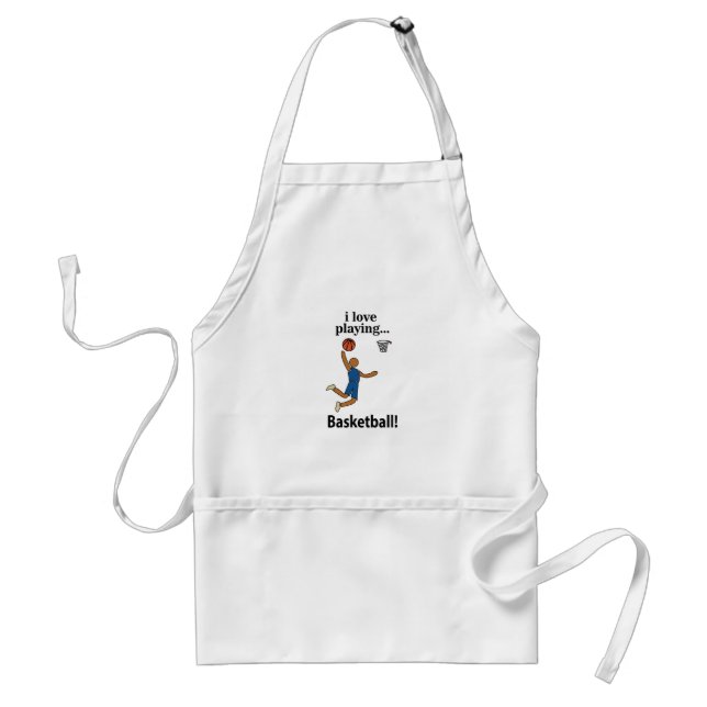 Avental Basquete Eu Adoro Jogar Basquete (Frente)