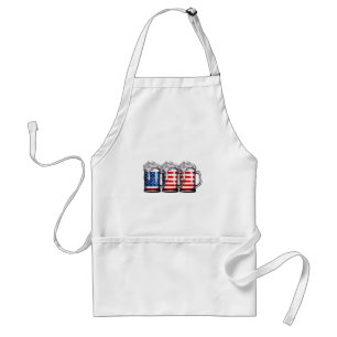 Avental Beer American Flag 4 de julho Men Merica Dr.