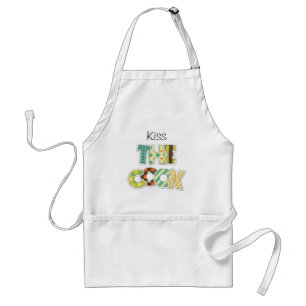 Avental Beija O Cook Retro Letters Custom Apron