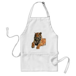 Avental Belo Tigre de Bengala Rosto e Foto de Pinças