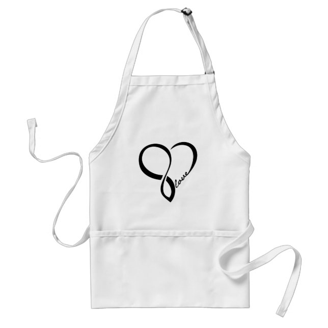 Avental Black Love Heart Apron (Frente)