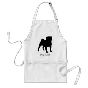 Avental Black Pug Chef Apron