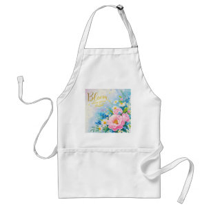 Avental Bloom onde você plantou aquarelas vibrantes
