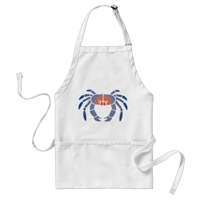 Avental Blue Crab Stencil Apron (Frente)