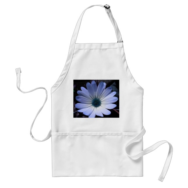 Avental Blue Daisy Flower Apron (Frente)