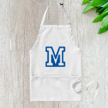 Avental Blue Letter M<br><div class="desc">Blue Letter M apron</div>