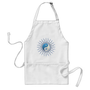 Avental Blue Starburst Yin Yang