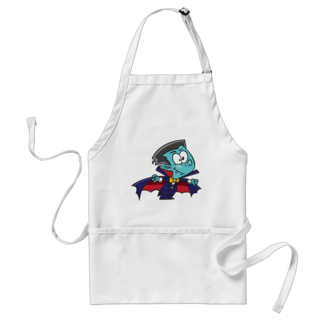 Avental Blue Vampire Boy with Cape Cute Dracula (Frente)