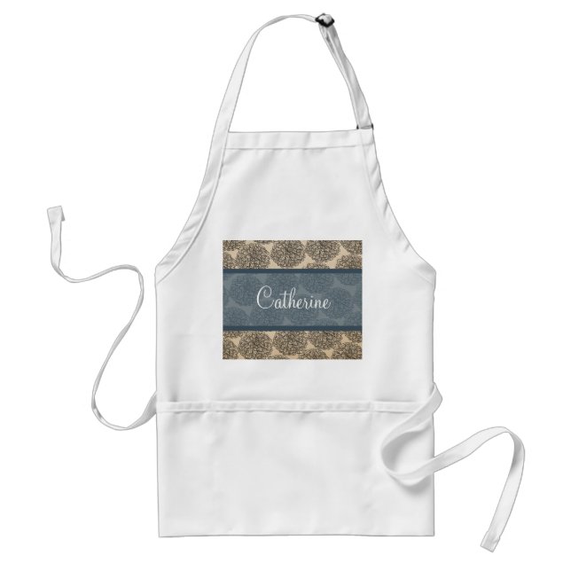 Avental Blue Vintage Zinnia Apron (Frente)