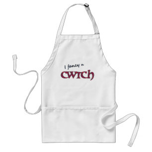 Avental Bom Welsh Cwtch Apron: Padrão Geométrico Verde Ver