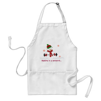 Avental Boneco de Neve com Dizer Doce