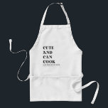 Avental Bonita e Capaz de Cozinhar Apron<br><div class="desc">Bonita e cozinheira! Você bateu no sorvete com este. Personalize este avental para um cozinheiro bonito em sua vida. Adicione seu nome e também um slogan personalizado,  se você quiser. Presente perfeito para um chef.</div>