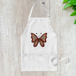 Avental Bonito Brown Butterly<br><div class="desc">Um bonito inseto marrom da borboleta. Esta design parece realmente eficaz nestes Apron</div>