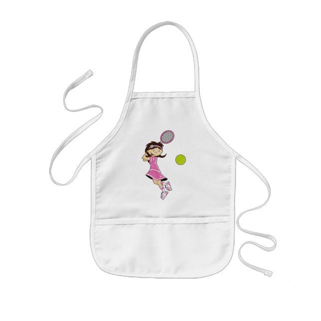 Avental bonito da menina do tênis (Frente)