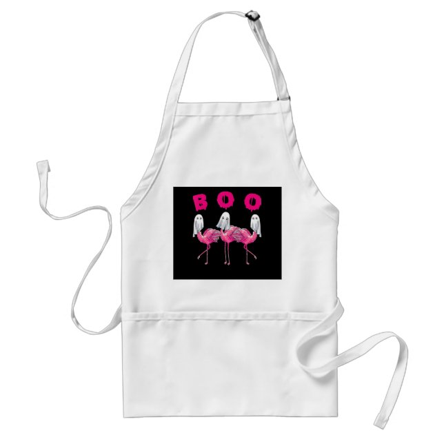 Avental Boo Flamingo Halloween Flamingo Ghost (Frente)