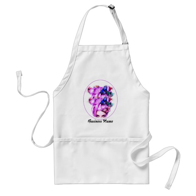 Avental Borboleta De Cabelo Roxo Lady Apron 3 (Frente)