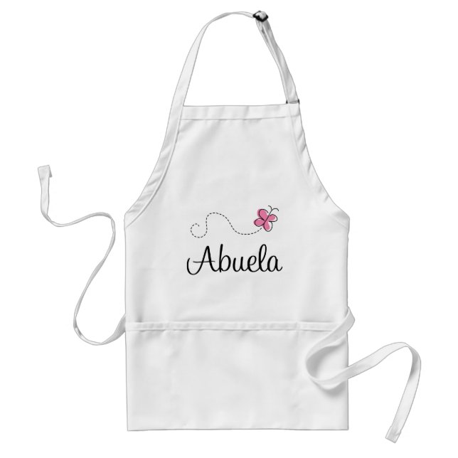 Avental Borboleta rosa Abuela Gift Tee (Frente)