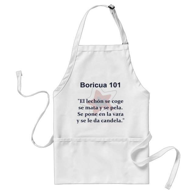 Avental Boricua 101 Apron (Frente)