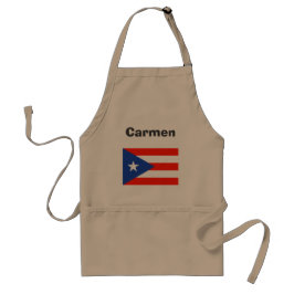 Avental Boricua Bandera Puerto Rican Flag 4Carmen