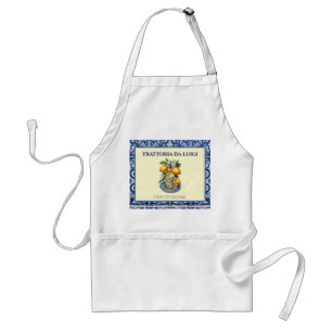 Avental Branco Limoncello de Azulejo Siciliano Che