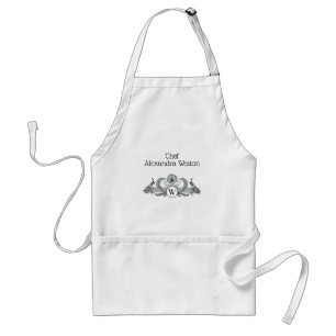 Avental Brasão de Armas Crest de Abacaxi Heráldico Preppy
