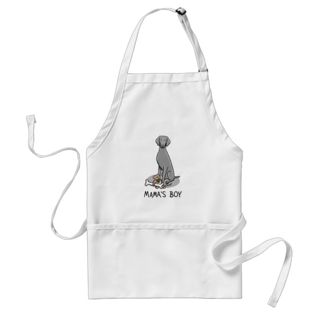 Avental Brinquedos da mamãe Weimaraner (cinza 1) (Frente)