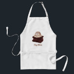 Avental Brownie e Assar Themed | Nome do Chef Adulto Apron<br><div class="desc">Caixas temáticas personalizadas de brownie e assar para o próximo evento de festa ou de inauguração do Assar. Ele apresenta uma ilustração com estilo aquarela de uma pilha de brownies com uma colher de sorvete no topo e um ponto para o nome do chef.</div>