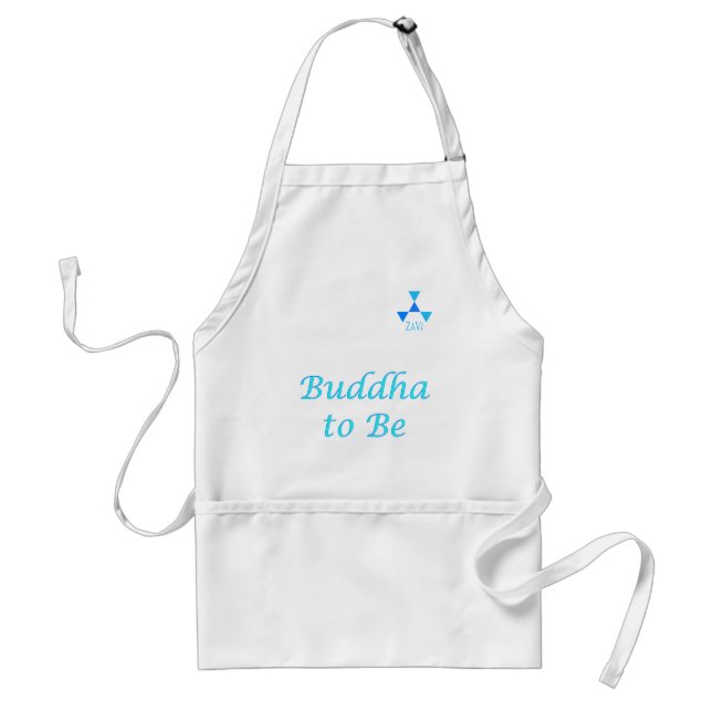 Avental Buddha a estar no azul (Frente)