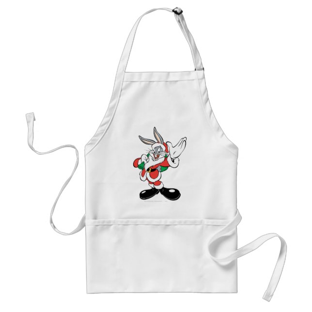 Avental BUGS BUNNY™ Papai Noel Acenando (Frente)