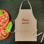 Avental Buon appétito<br><div class="desc">Buon appétito, meu amigo! A maneira italiana de dizer "Aproveite a sua refeição" Um presente perfeito para o seu maestro que ama a massa pizza.</div>