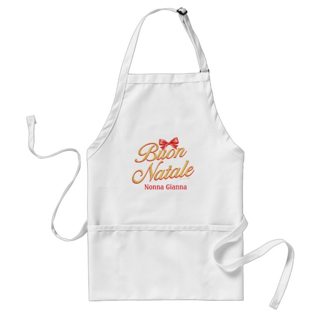 Avental Buon Natale italiano Natal Apron (Frente)