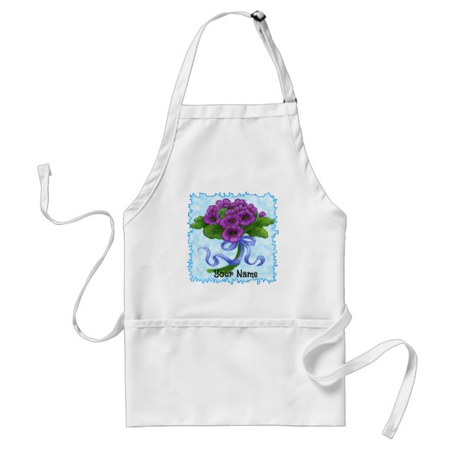 Avental Buquê de flores Violetas (Frente)