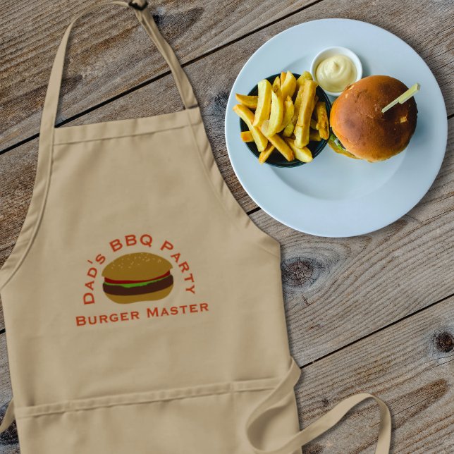 Avental Burger Master Pai Party Mens Adulto Apron (Criador carregado)