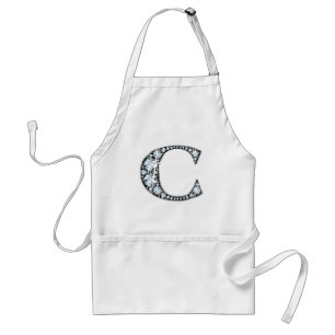 Avental "C" Diamond Bling Apron