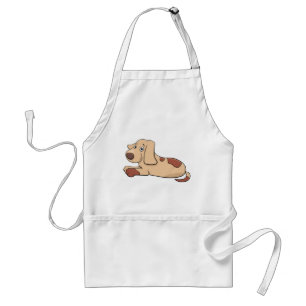 Avental Cachorro Fofo Marrom e Manchado