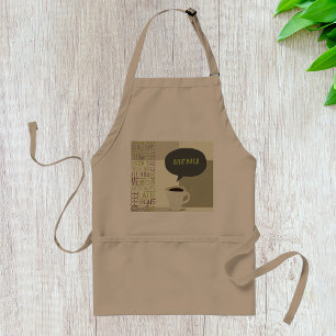 Avental Café House Menu Apron