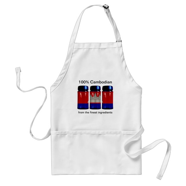 Avental Camboja Flag Spice Jars Apron (Frente)