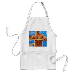 Avental CamisaSlipperyJoe do homem musculoso sem abs peito