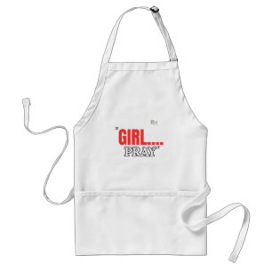 Avental Camiseta Girl Pray Camisa Cristã Baseada na Fé