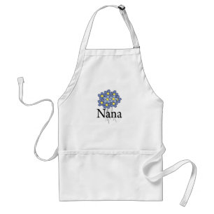 Avental Camiseta Nana da Linda Flor Azul