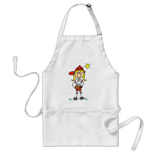 Avental Camisetas e Presentes da Menina de Beisebol com Lu