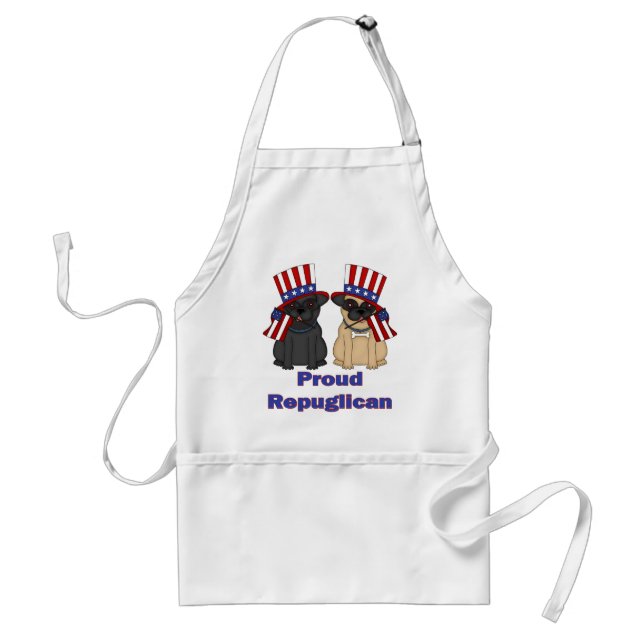 Avental Camisetas Orgulhosas de Repuglican Fawn e Black Pu (Frente)