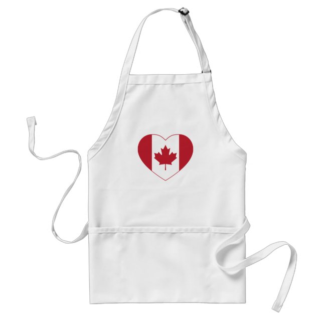 Avental Canadá Flag Heart Apron (Frente)