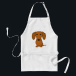 Avental Cão bonito do Wiener dos desenhos animados do<br><div class="desc">Cão bonito dos desenhos animados de Doxie</div>