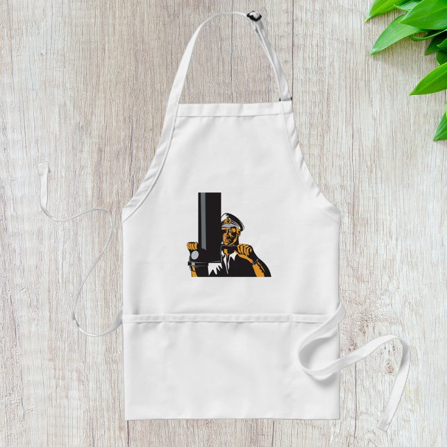 Avental Capitão Submarino Náutico Usando Periscópio (Criador carregado)