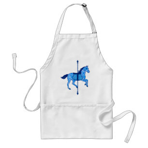 Avental Carrossel Horse - Cobalto e Azul-Céu